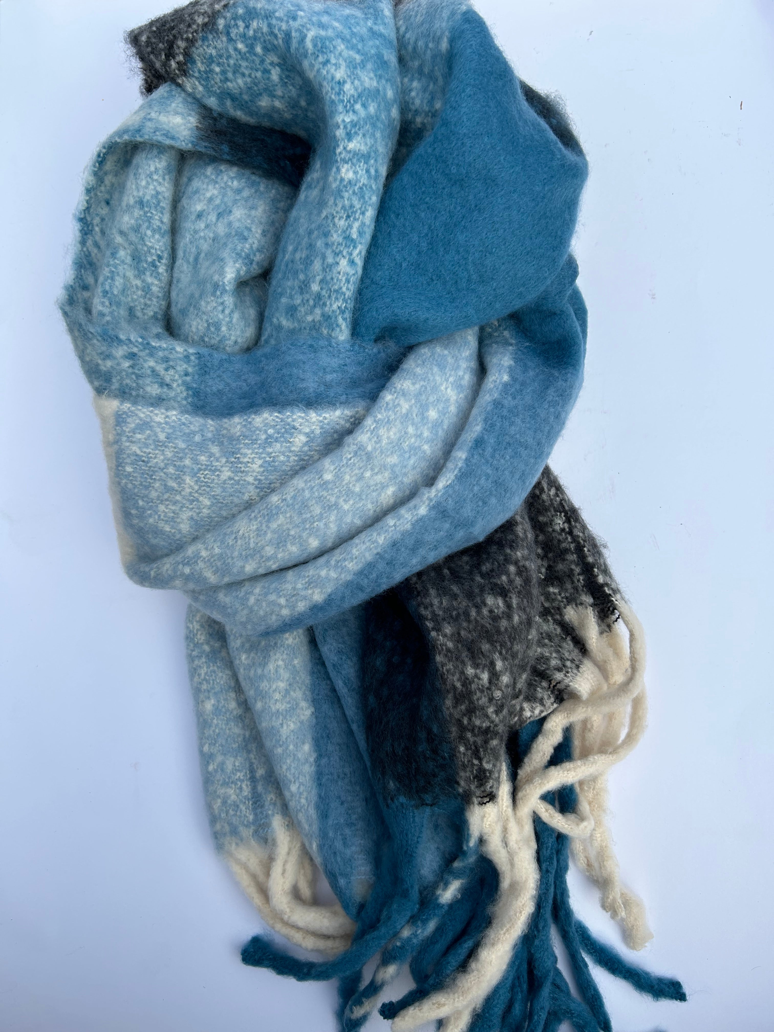 Sjaal ombre blauw