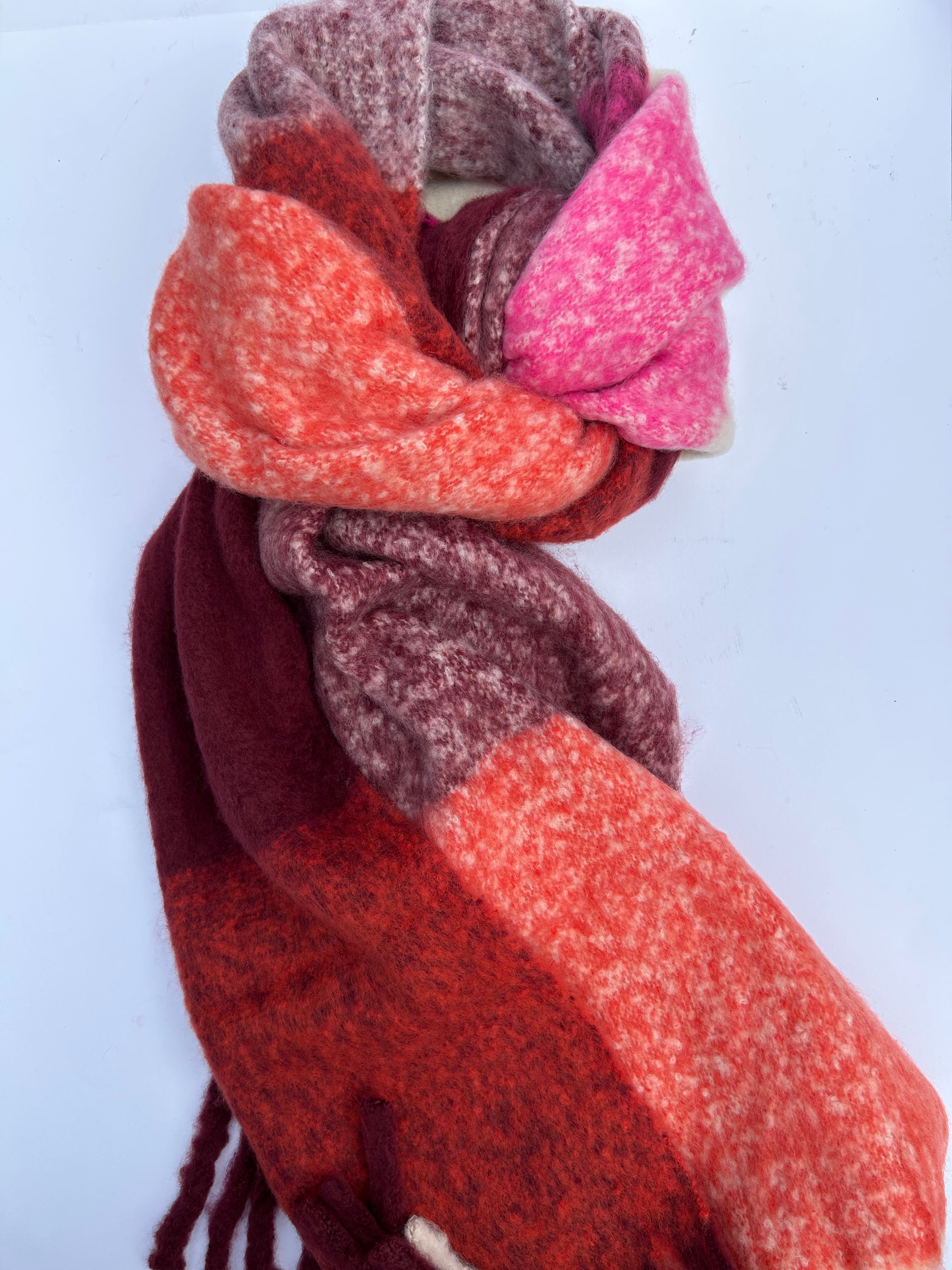 Sjaal ombre roze multi